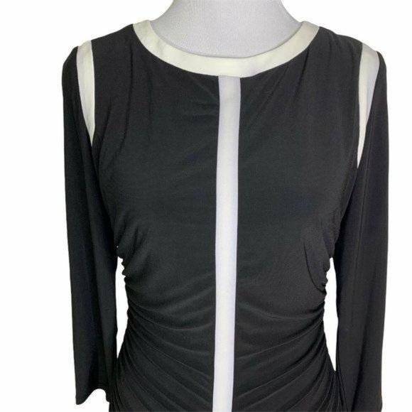 Ralph Lauren Colorblock Ruched Stretch Dress - Picture 2 of 12